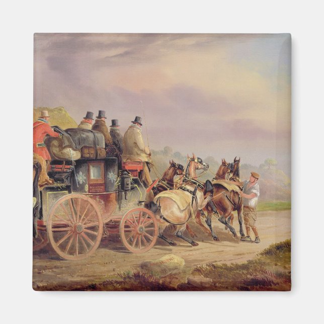 Postwagen auf der Straße: Die 'Quicksilver' Devonp Magnet (Vorne)