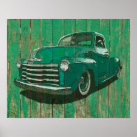 Postwar Chevy Lieferwagen Poster