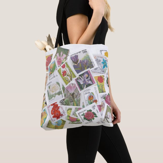 Postwertzeichen-Collage-Tasche (Von Nahem)