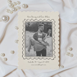 Postwertzeichen Handgezeichnete Save The Date Kart