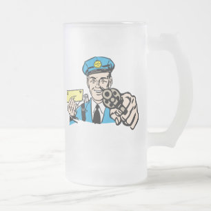 Postwesen Mattglas Bierglas