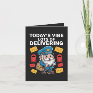 Postzustellende Gnome Mail Feiertagskarte