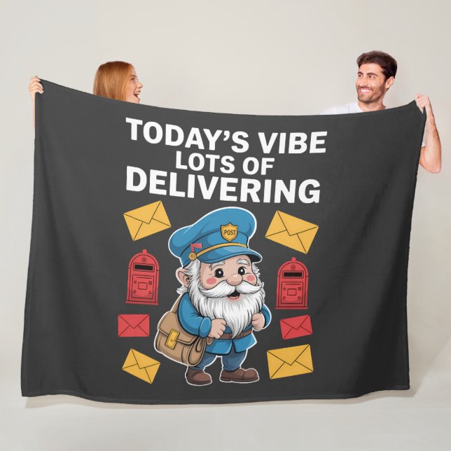 Postzustellende Gnome Mail Fleecedecke (Beispiel)