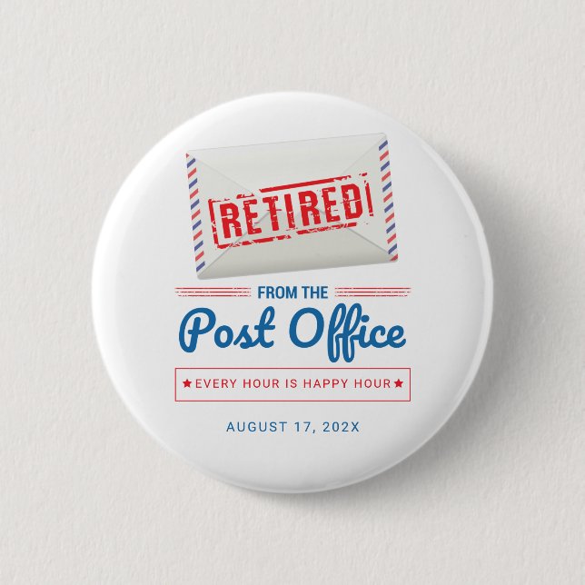 Postzusteller-Rentner-Geschenk Button (Vorderseite)
