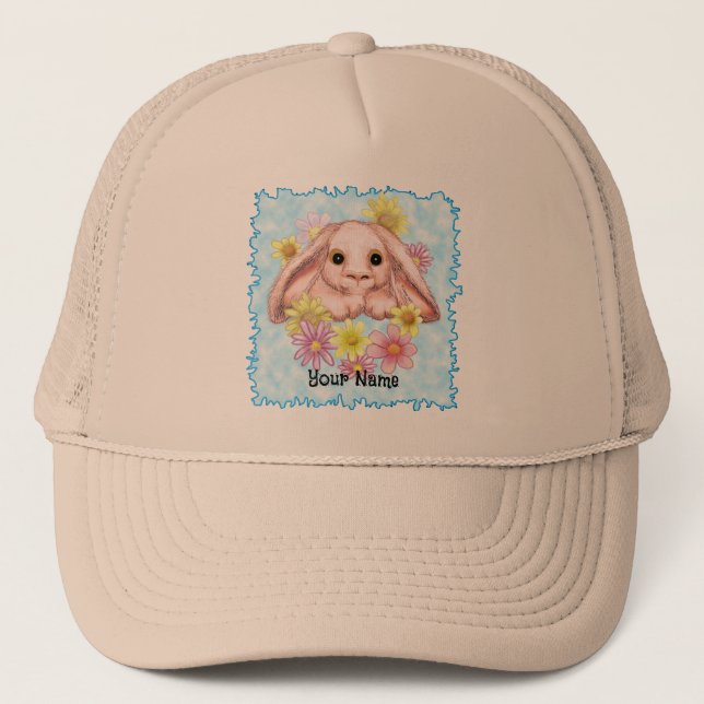 Posy Bunny Rabbit Truckerkappe (Vorderseite)