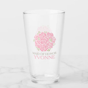 Posy danke Trauzeugin rosa Gastgeschenk Hochzeit Glas