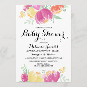 Posy Garden Babyparty Einladung