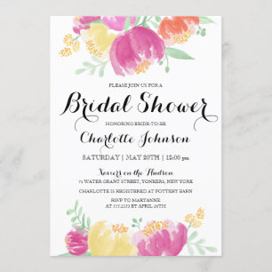 Posy Garden   Brautdusche Einladung