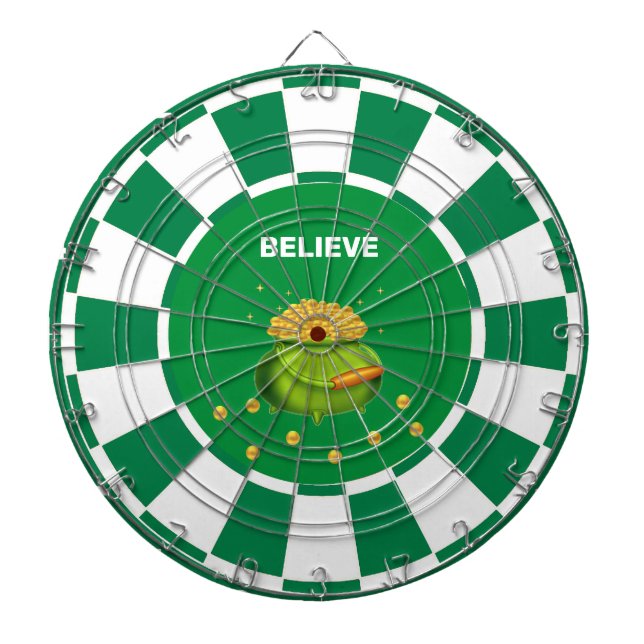 Pot aus Gold und Text Dartscheibe (vorne)