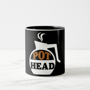 Pot Head/Coffee Zweifarbige Tasse