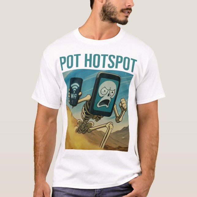 Pot Hotspot Skeleton Spicy Meme Chaos T-Shirt (Vorderseite)