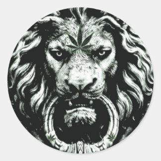 Pot Leaf Lion Sticker
