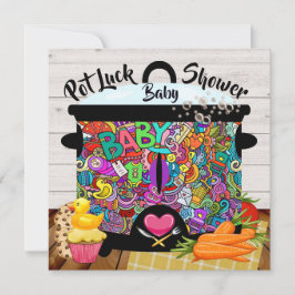 Pot Luck Baby Dusche Einladung