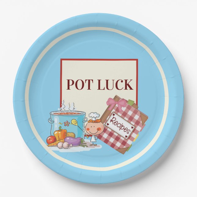 Pot Luck Dinner Paper Teller (Vorderseite)