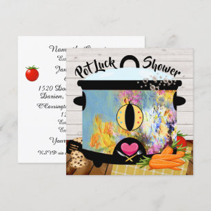 Pot Luck Einladung zur Babyparty