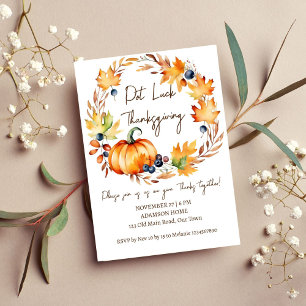 Pot Luck Erntedank Dinner Party Vorlage