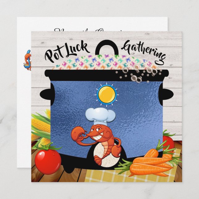 Pot Luck / jede Art der Einladung (Vorne/Hinten)