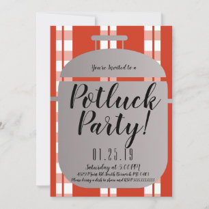 Pot Luck Spagetti Abendessen Italienisches Party Ankündigung