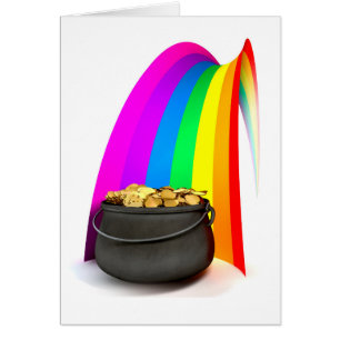 Pot O' Gold am Ende eines Regenbogens