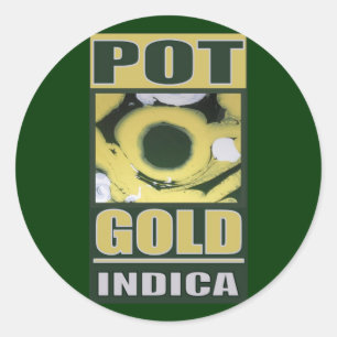 POT O GOLD INDICA RUNDER AUFKLEBER