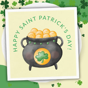 Pot of Gold Happy Saint Patrick's Day Serviette