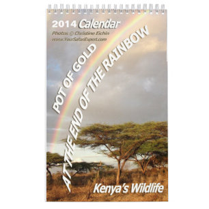 POT OF GOLD Kenya's Wildlife Calendar 2014 (1-Seit Kalender
