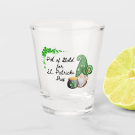 Pot of Gold Leprechaun on a Schnapsglas