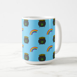Pot of Gold Rainbow Cartoon Kaffeetasse