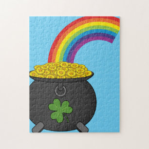 Pot of Gold Rainbow Cartoon Puzzle
