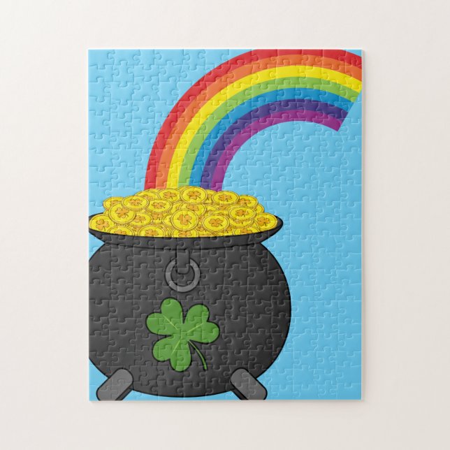 Pot of Gold Rainbow Cartoon Puzzle (Vertikal)