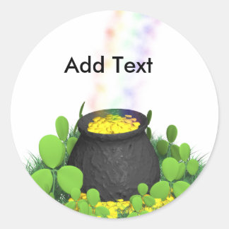 Pot of Gold Saint Patty's Stickers