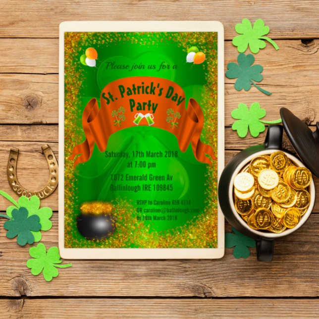 Pot of Gold St. Patrick's Day Einladung (Von Creator hochgeladen)