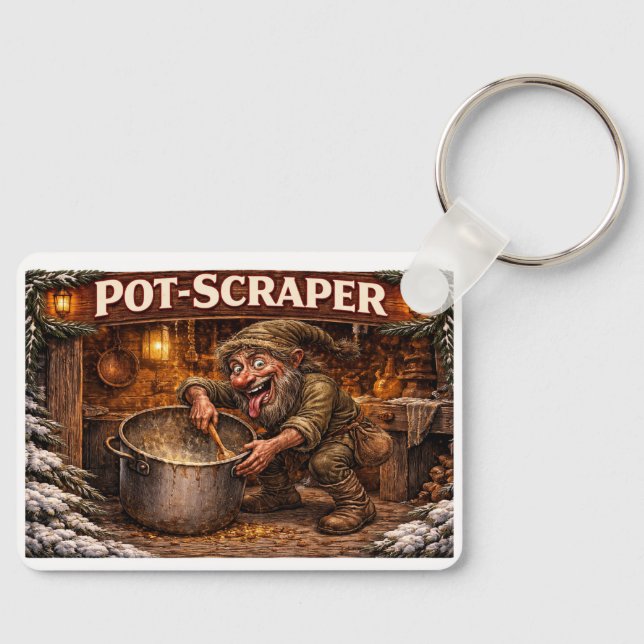 Pot Scraper Icelandic Yule Lad  Schlüsselanhänger (Vorderseite)