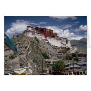 Potala mit Gebetsfahnen, Tibet, China