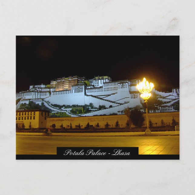 Potala Palace, Lhasa, buddhistische Burg, Tibet Postkarte (Vorderseite)
