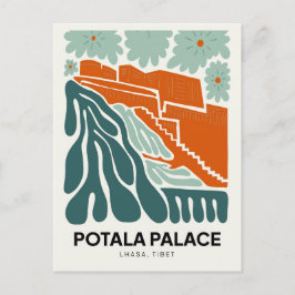 Potala Palace Lhasa Tibet abstrakte Reise Postkarte