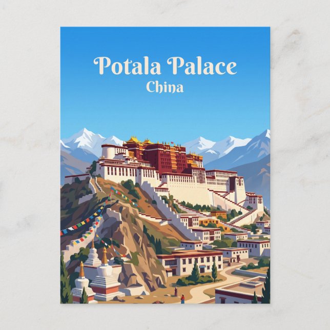 Potala-Palast China Postkarte (Vorderseite)