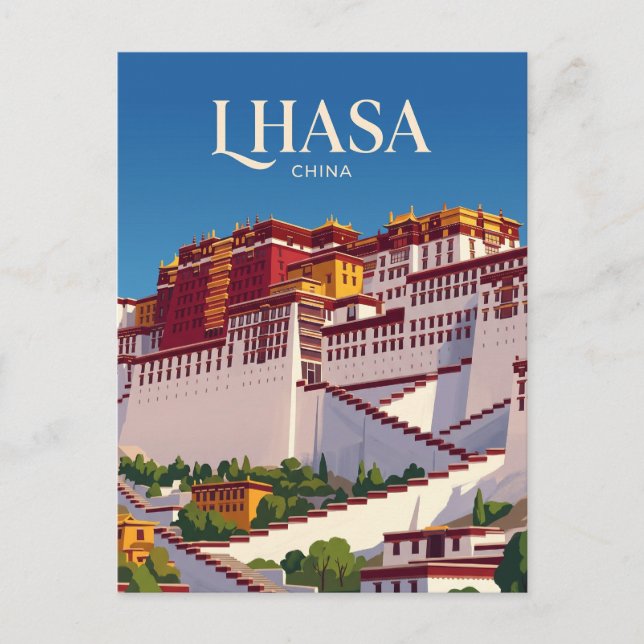 Potala-Palast China Postkarte (Vorderseite)