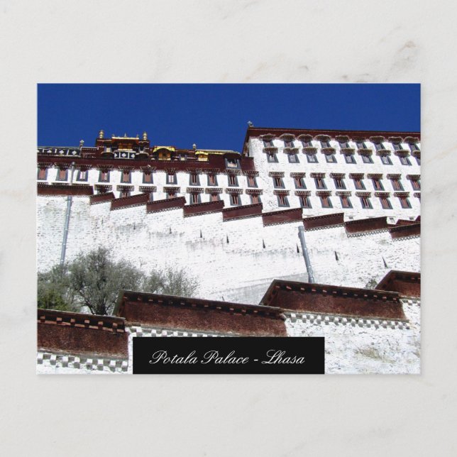 Potala-Palast, Lhasa-Architektur, buddhistisches T Postkarte (Vorderseite)