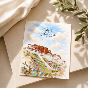Potala-Palast, Lhasa Tibet China Landschaft Feiertagspostkarte