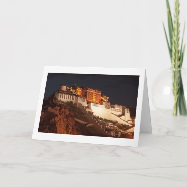 Potala Tibet Folded Blank Greeting Card Karte (Vorderseite)