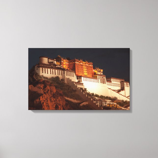 Potala Tibet Stretched Canvas Print Leinwanddruck (Vorderseite)