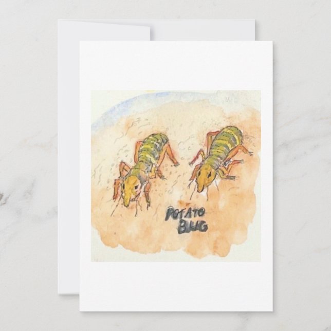Potato Bug Greeting Card Einladung (Vorderseite)