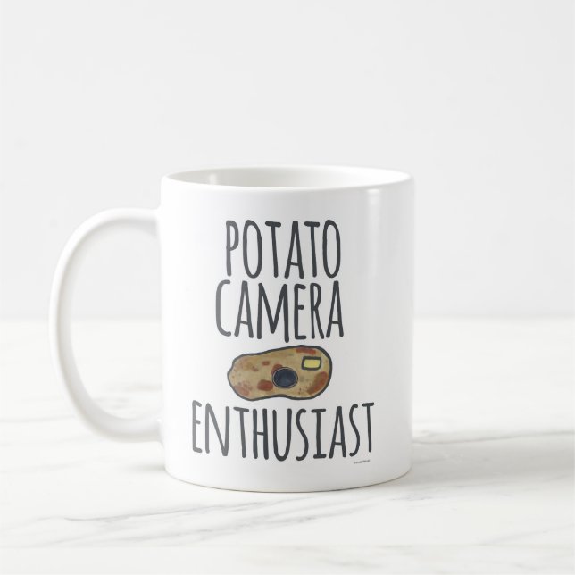 Potato Camera Enthusiasten Goofy Fotografy Spaß Kaffeetasse (Links)