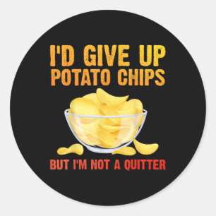 Potato Chips Kunst für Männer Frauen Kinderbeutel  Runder Aufkleber