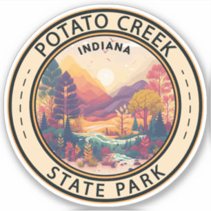 Potato Creek Staat Park Indiana Emblem Aufkleber