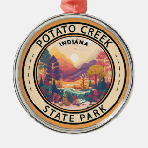 Potato Creek Staat Park Indiana Emblem Ornament Aus Metall