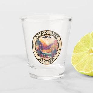 Potato Creek Staat Park Indiana Emblem Schnapsglas