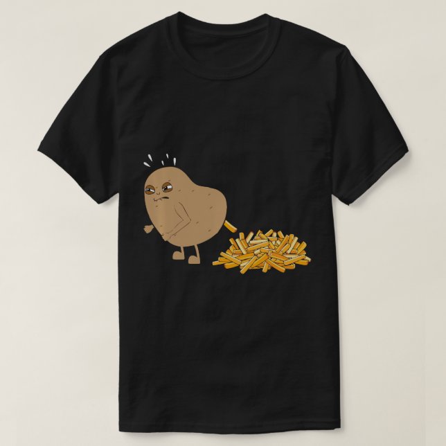 Potato Kackend Fries Funny French Fries Potato Lov T-Shirt (Design vorne)