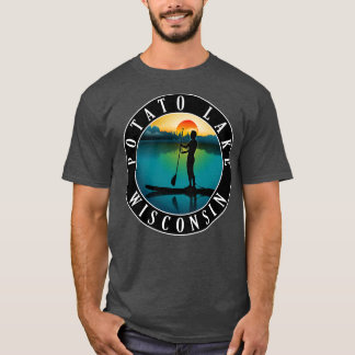 Potato Lake Wisconsin Paddleboarding T-Shirt